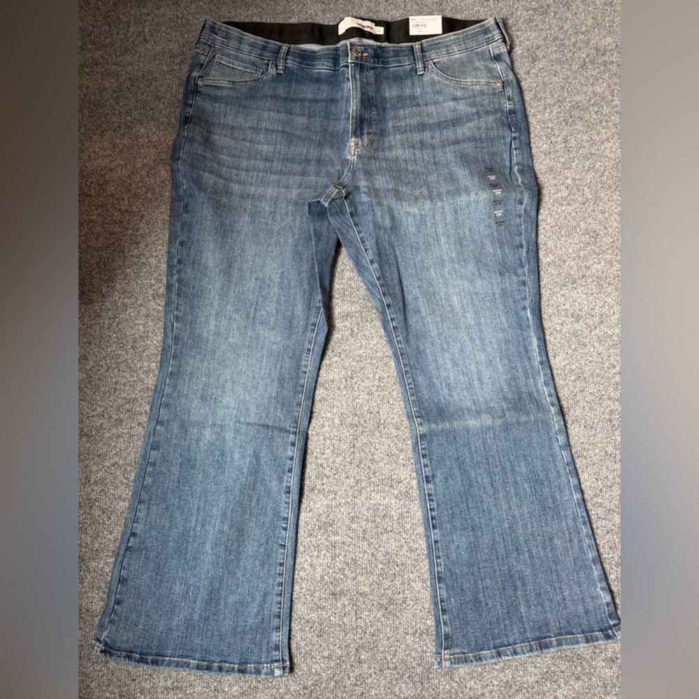 Bootcut Blue Women's Jeans- elastic waist